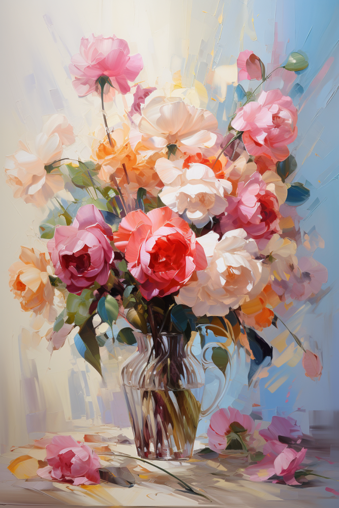 bouquet de fleurs peinture
