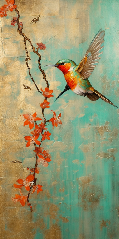 colibri peinture