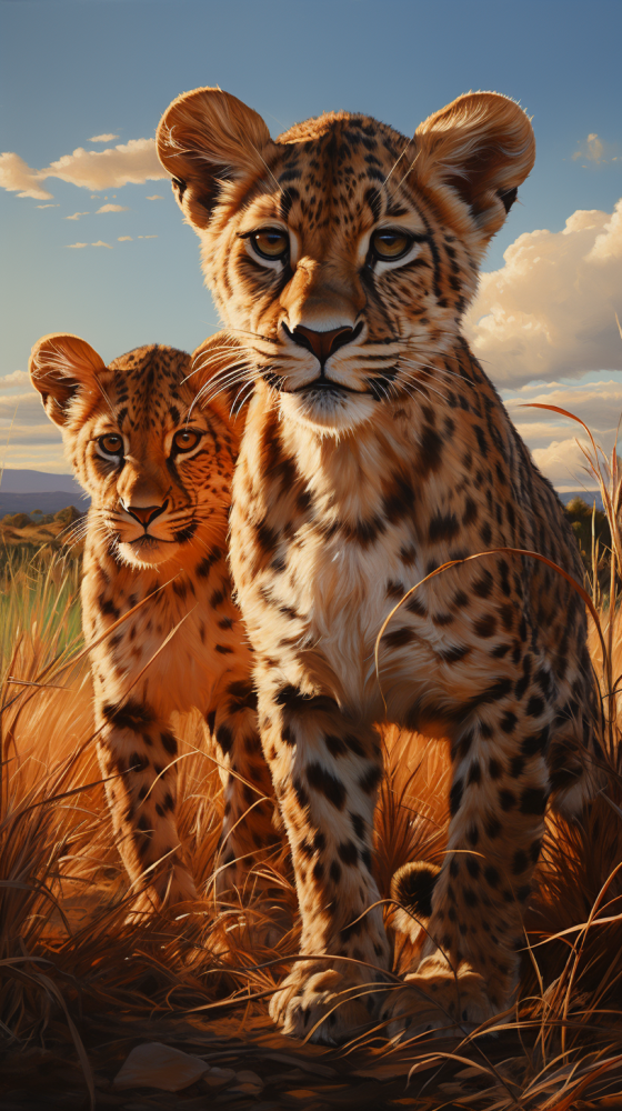 deux petits leopards