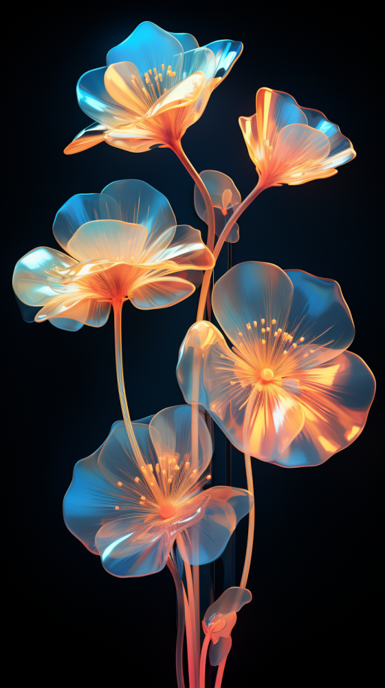 fleurs lumineuses