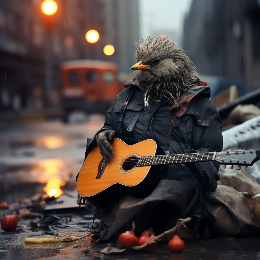 l'oiseau guitariste