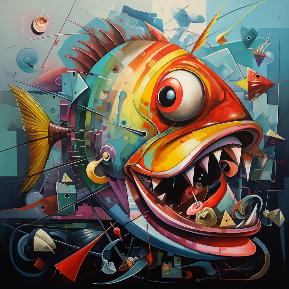 le poisson mécanique peinture