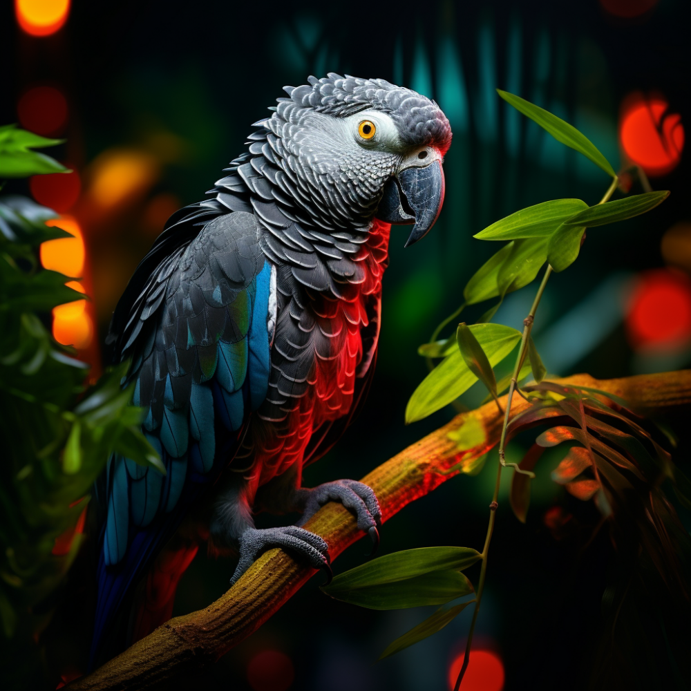 perroquet sur branche